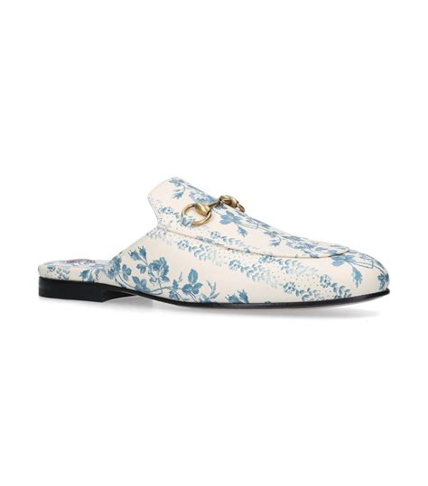 blue princeton slippers gucci|Gucci princetown striped slippers.